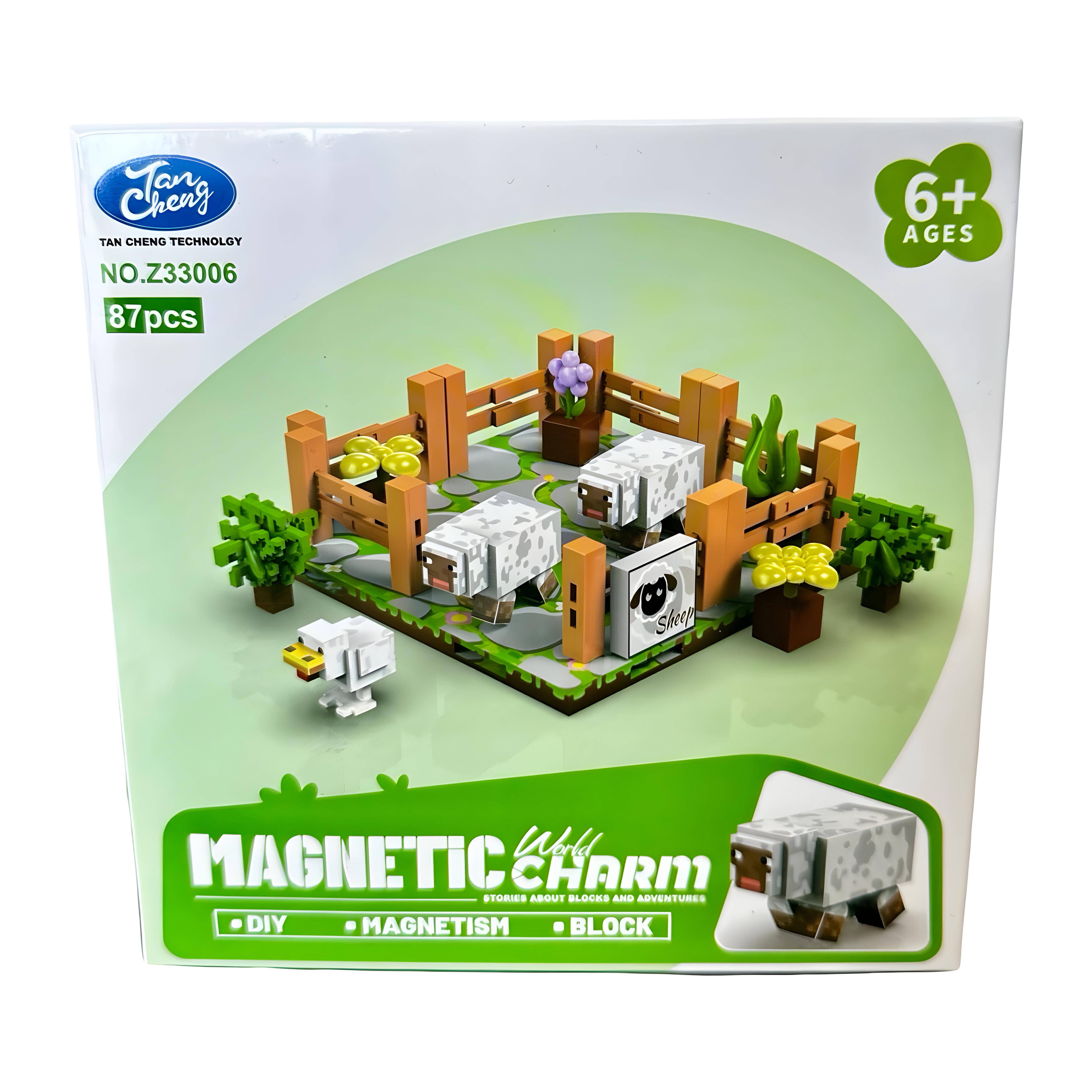 Конструктор магнітний Magnetic World Овчарня 87 деталей (Z33006) - фото 2 Конструктор магнітний Magnetic World Овчарня 87 деталей (Z33006) - фото 2