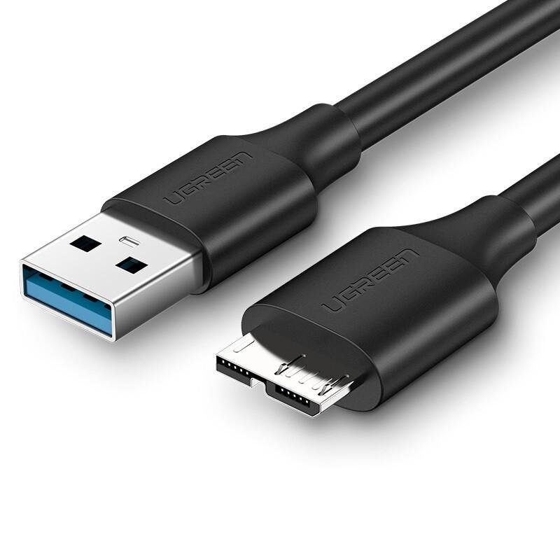 Кабель зарядный Ugreen USB 3,0 AM/micro USB 3,0 0,25 м Black (US130)