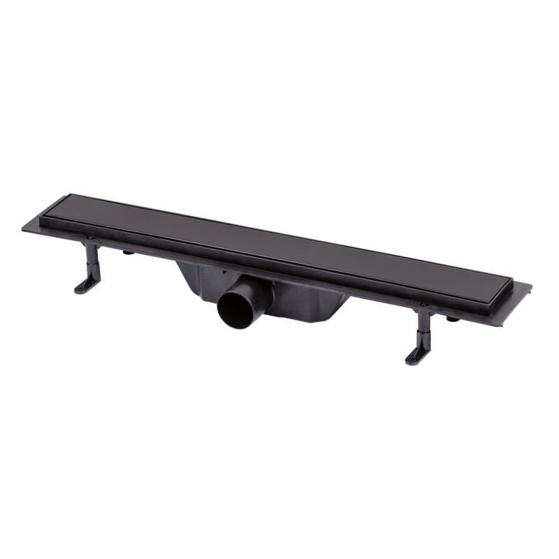 Трап линейный Q-tap Dry Tile304-600MBLA с нержавеющей решеткой 600х70 (11509)