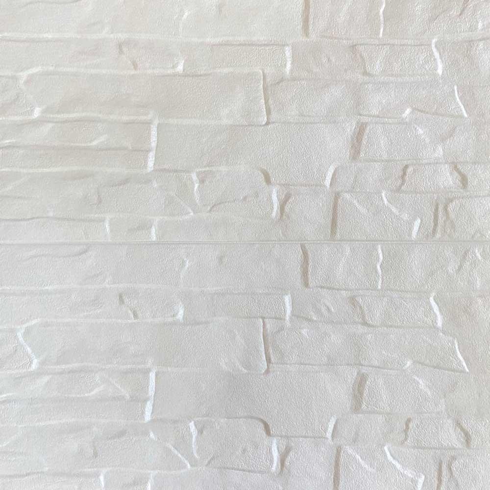 Декоративная 3D панель самоклеющаяся Sticker Wall Камень 600х600х5 мм Белый (189)