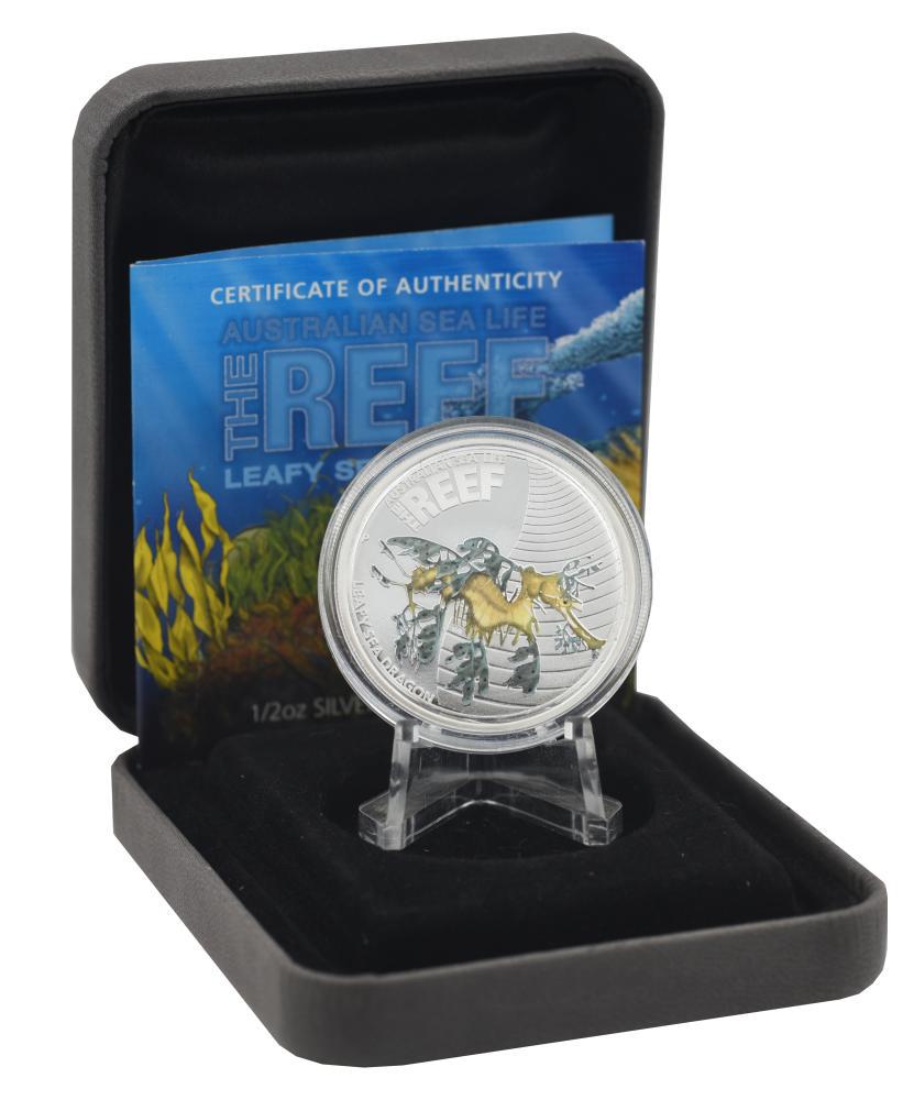 Коллекционная монета Австралия 50 центов 2009 серебро Proof Морская жизнь Морской дракон (М20579)