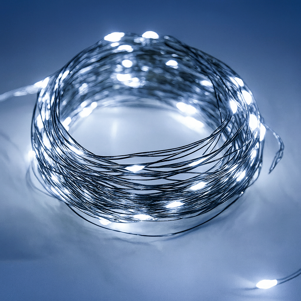 Гірлянда нитка Роса 20 м з пультом м 200LED від USB зелений провід холодний білий - фото 1 Гірлянда нитка Роса 20 м з пультом м 200LED від USB зелений провід холодний білий - фото 1