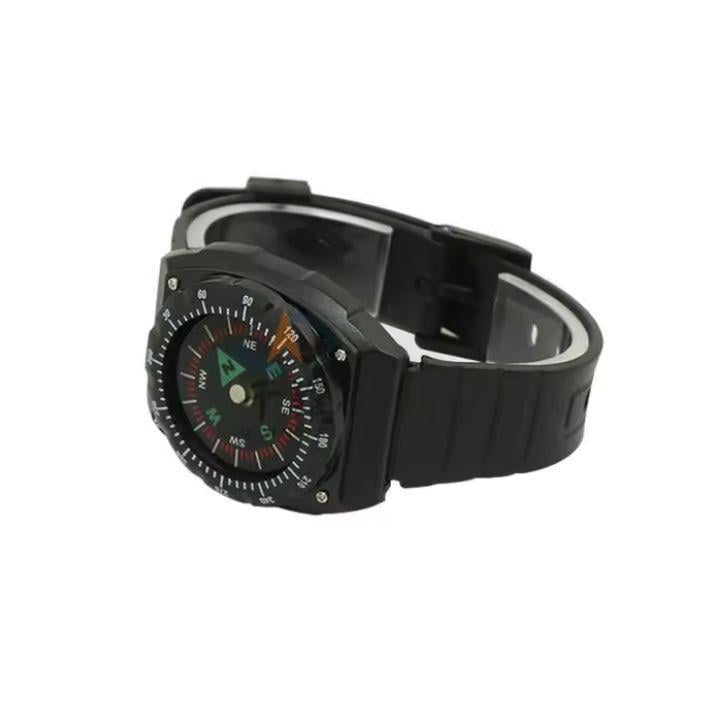 Компас наручний тактичний з фосфоресцентною міткою водостійкий 30 г 23 см Чорний (21)