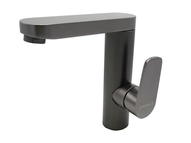 Смеситель для умывальника раковины Millz спецпокрытие Серый (ТР-00026678)