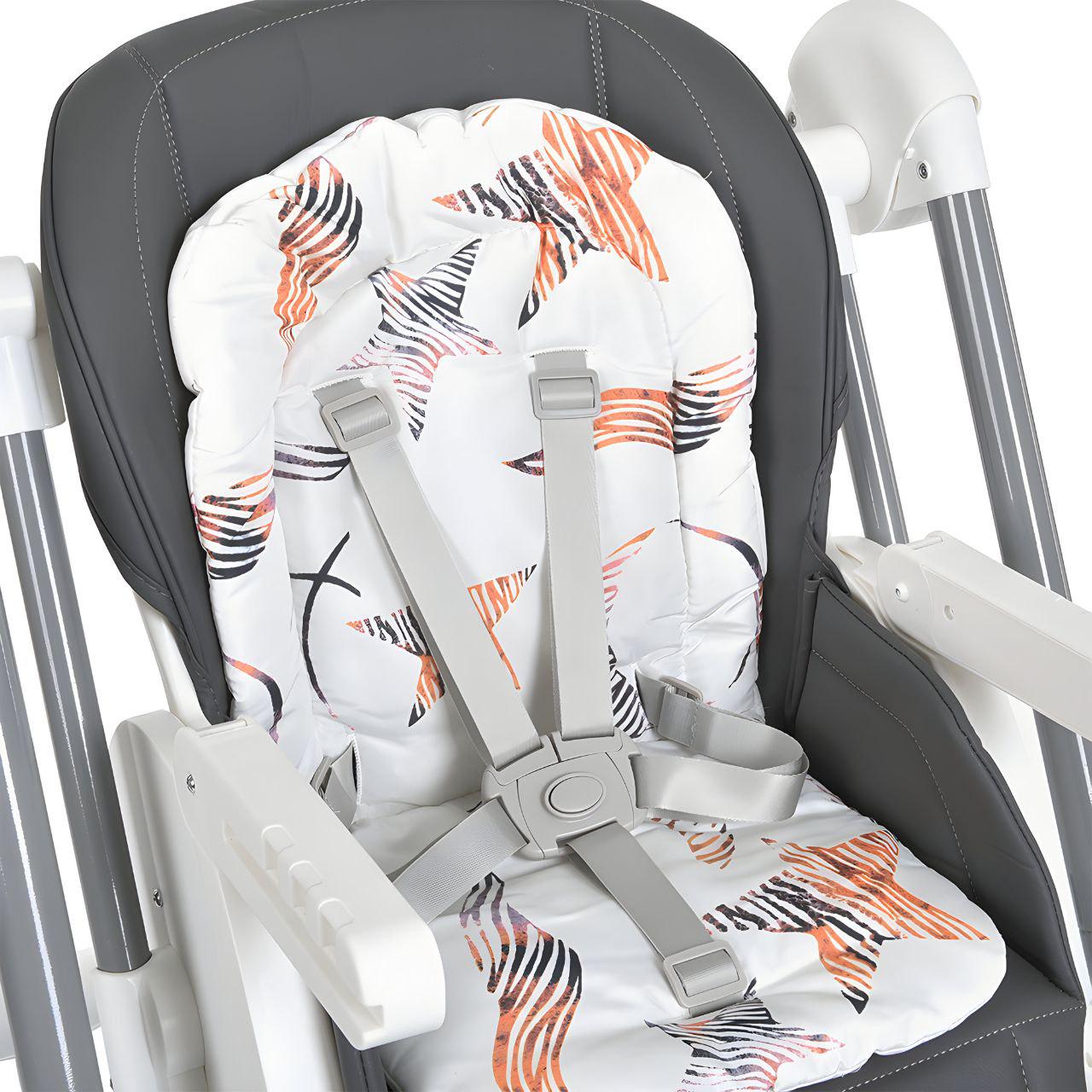 Стульчик для кормления Bambi M 5897 с функцией ручной укачивания Gray (23900619) - фото 7