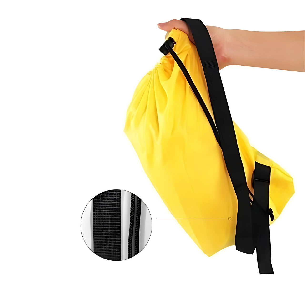 Лежак надувной Lamzac X-2 MAX двухслойный 200х90х70 см до 200 кг Желтый (TM001312) - фото 4