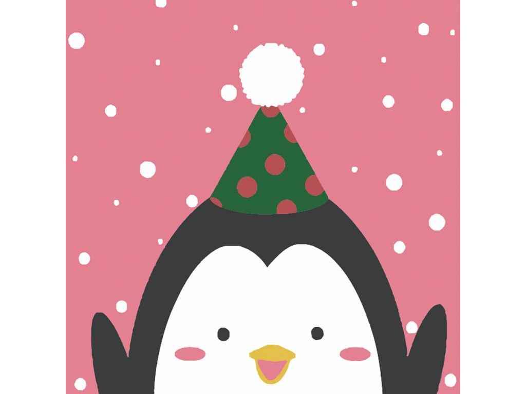 Картина по номерам Strateg Пингвин 20х20 см (HH5129)