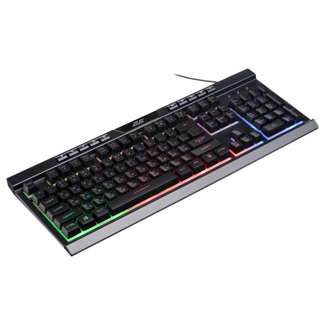 Клавіатура ігрова провідна 2E Gaming KG300 LED USB Ukr Чорний (iz15797) - фото 2