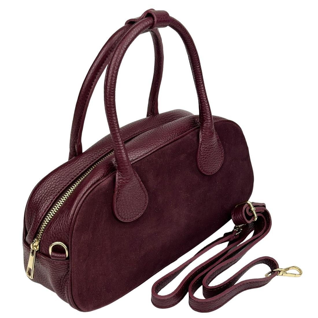 Женская сумка Royal Bag F-IT-3017BO замшевая Бордовый (8081) - фото 5 Женская сумка Royal Bag F-IT-3017BO замшевая Бордовый (8081) - фото 5