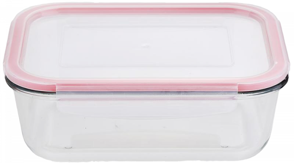 Контейнер стеклянный Bergner Glass Box Red 1500 мл с пластиковой крышкой (BG-5838-RD-6)