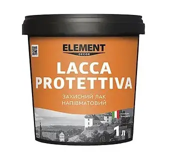 Лак защитный акриловый Element DECOR LACCA PROTETTIVA полуматовый 1 л (2595114158) Лак защитный акриловый Element DECOR LACCA PROTETTIVA полуматовый 1 л (2595114158)