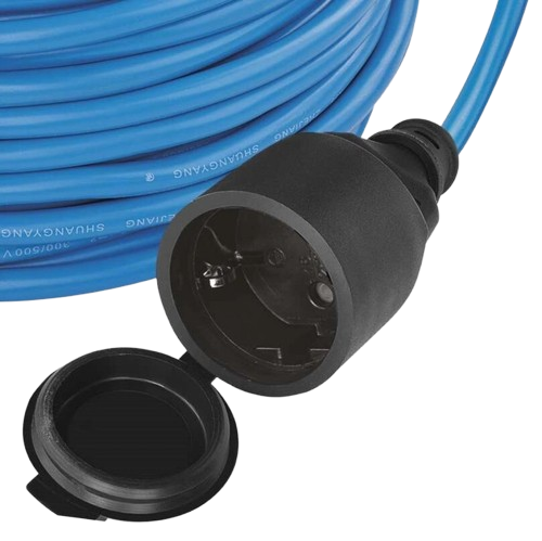 Удлинитель сетевой Emos P01520W с заземлением на 1 розетку и кабелем 20 м IP44 Синий (29875667) - фото 2