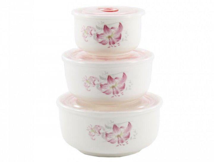 Салатники с крышками Stenson 300/450/1000 мл 3 шт. (MС4157)