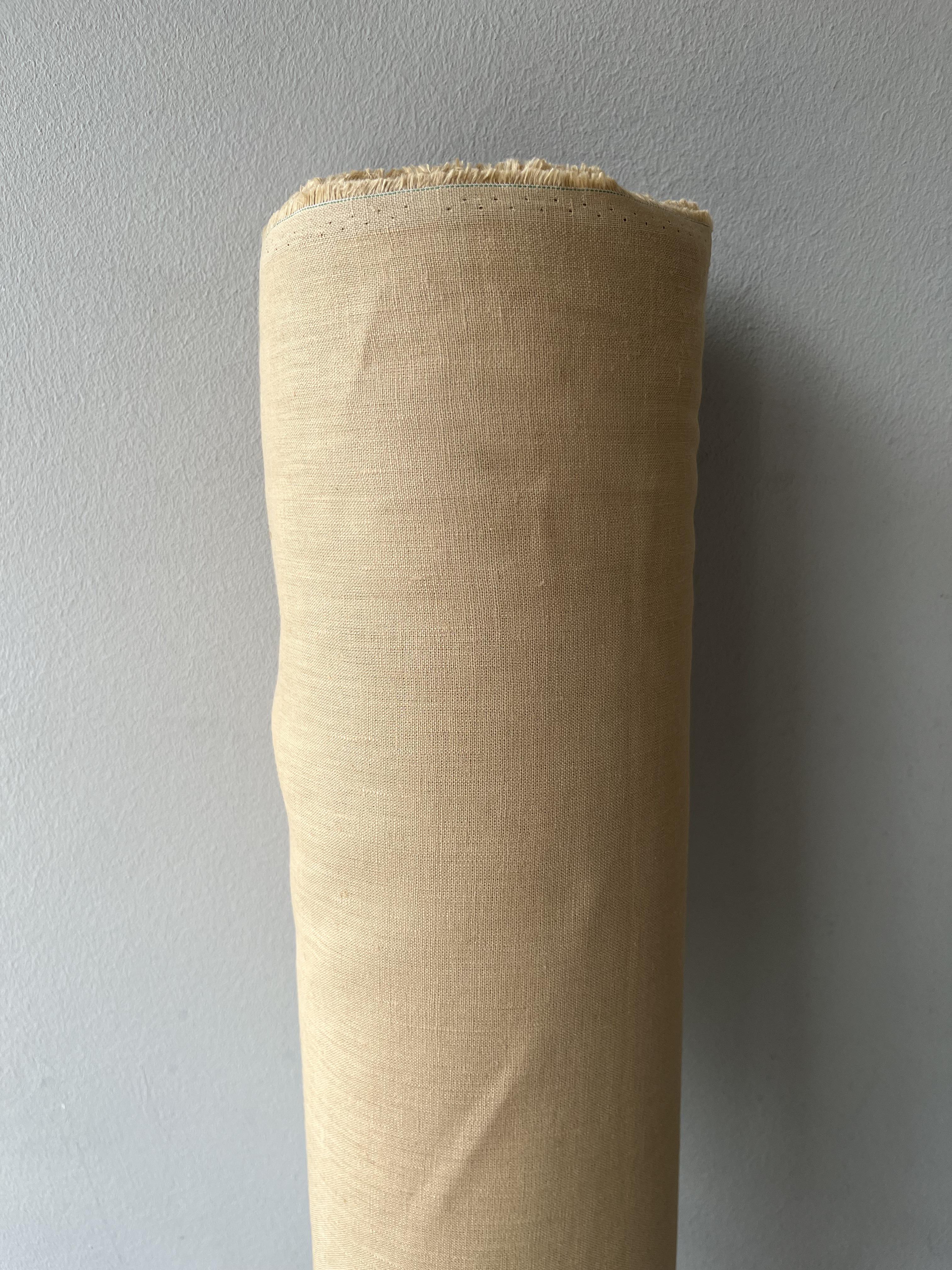 Тканина костюмна пом'якшена Linen Plus 100% льон 143 см 883 Ніжно-жовтий - фото 7