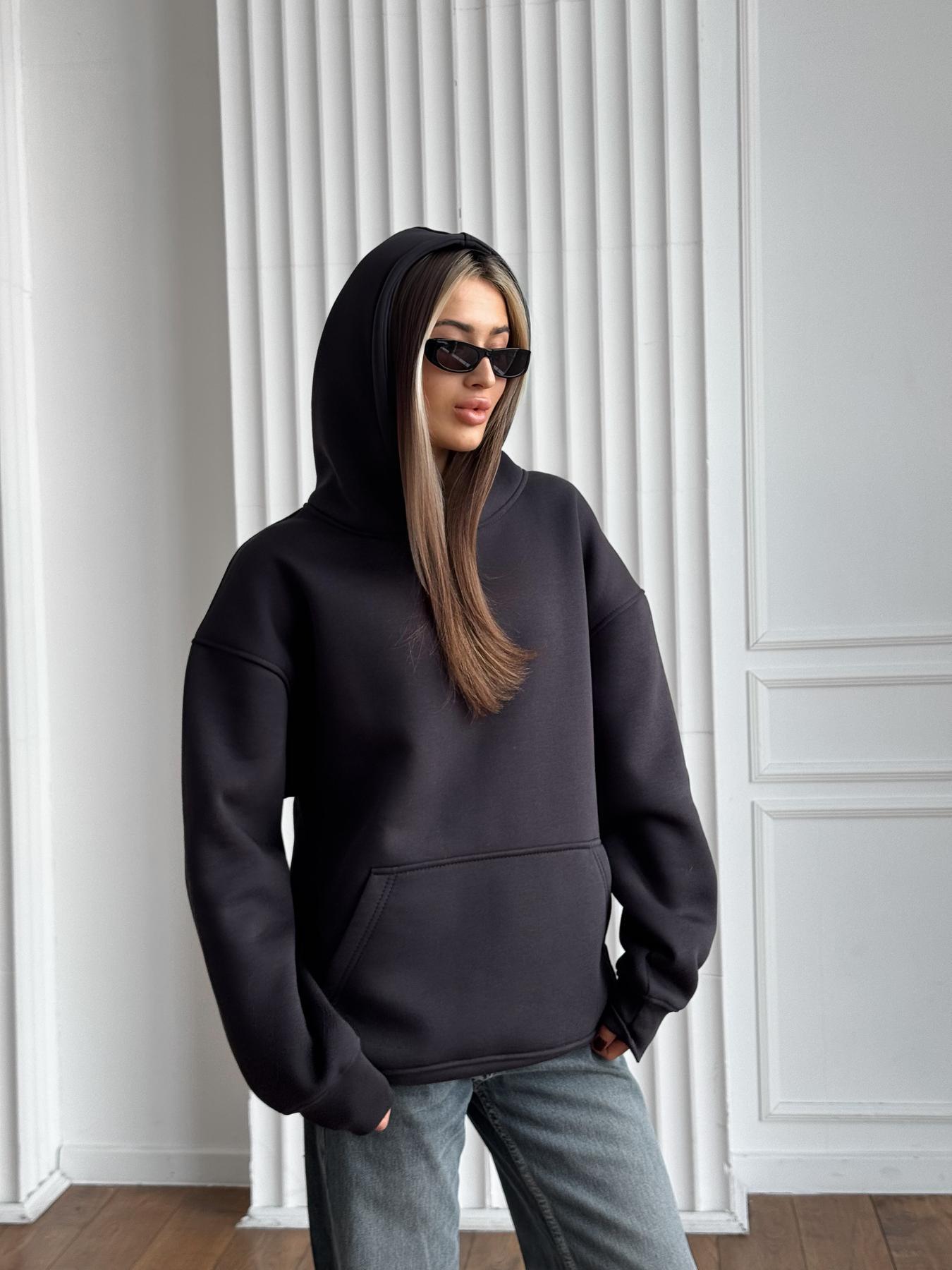 Кофта женская Over зимняя флисовая XL Графит (26320/1/5) - фото 4 Кофта женская Over зимняя флисовая XL Графит (26320/1/5) - фото 4