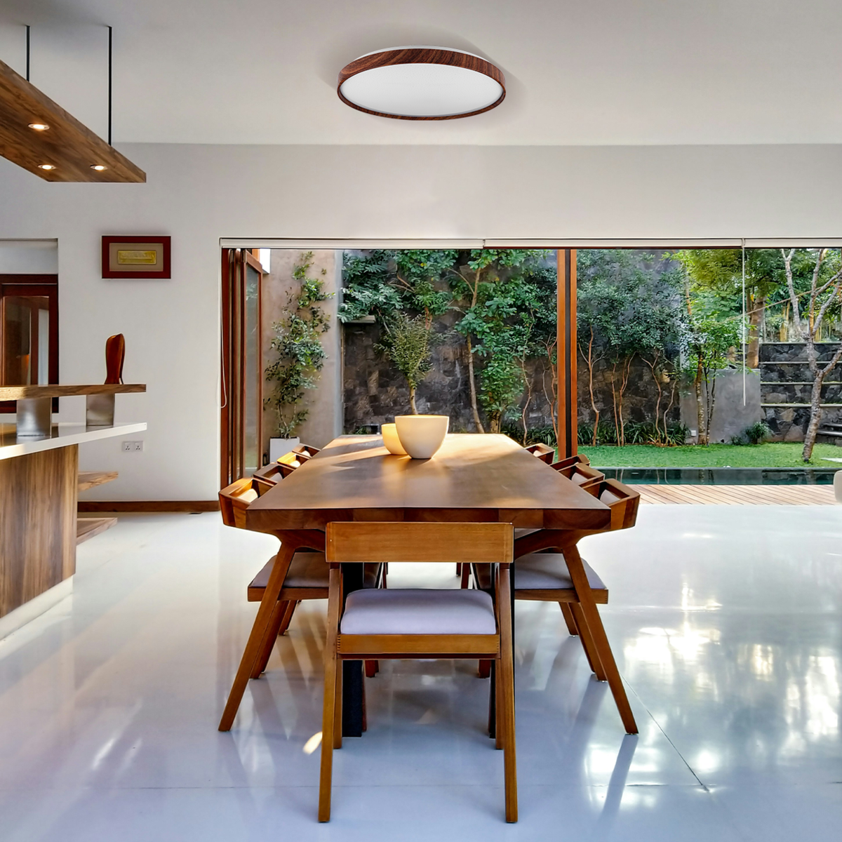 Потолочный светильник Vestum FOREST звездное небо 80W с ДУ 3000К-6500К 480х65 мм Дуб - фото 8