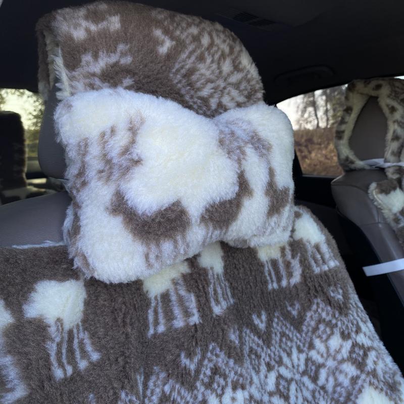 Автомобильная подушка на подголовник из эко-меха 1 шт. Олени (805) - фото 2 Автомобильная подушка на подголовник из эко-меха 1 шт. Олени (805) - фото 2