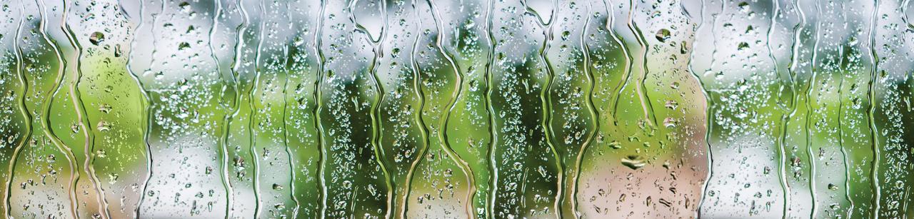 Наклейка виниловая на кухню Zatarga Дождь на стекле 600х3000 мм (1227714676)