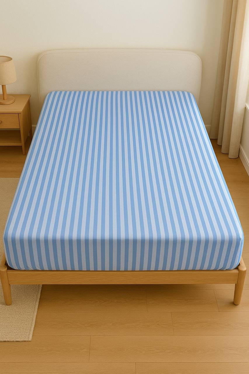 Простыня Морская блю на резинке бязь 160х200 см (G-sbl1304/x160)