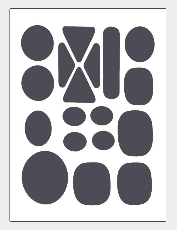 Набор фигурных самоклеящихся заплат на листе для ремонта одежды водостойкие 20х15 см 18 шт. Серый (29603) Набор фигурных самоклеящихся заплат на листе для ремонта одежды водостойкие 20х15 см 18 шт. Серый (29603)