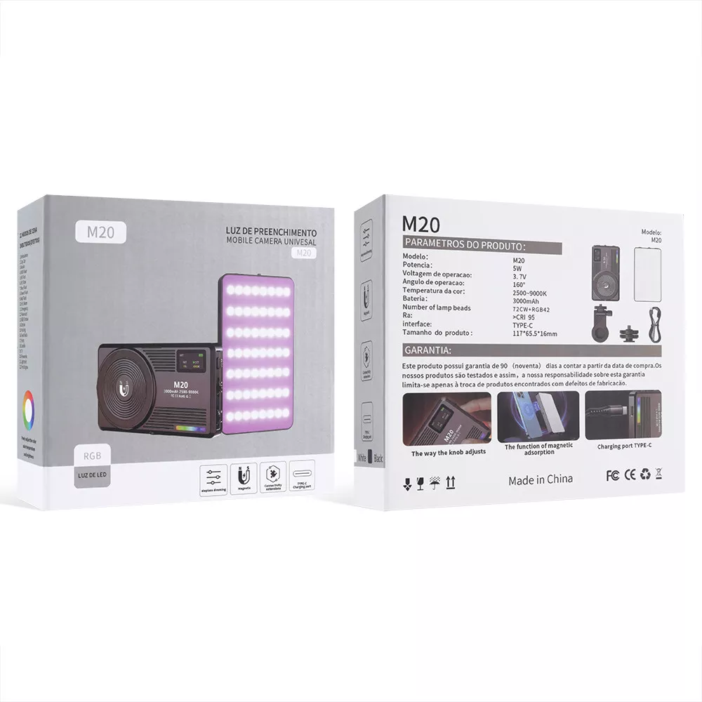 Свет накамерный M20 RGB 114 LED 22 эффекта 3000 mAh (782954) - фото 11