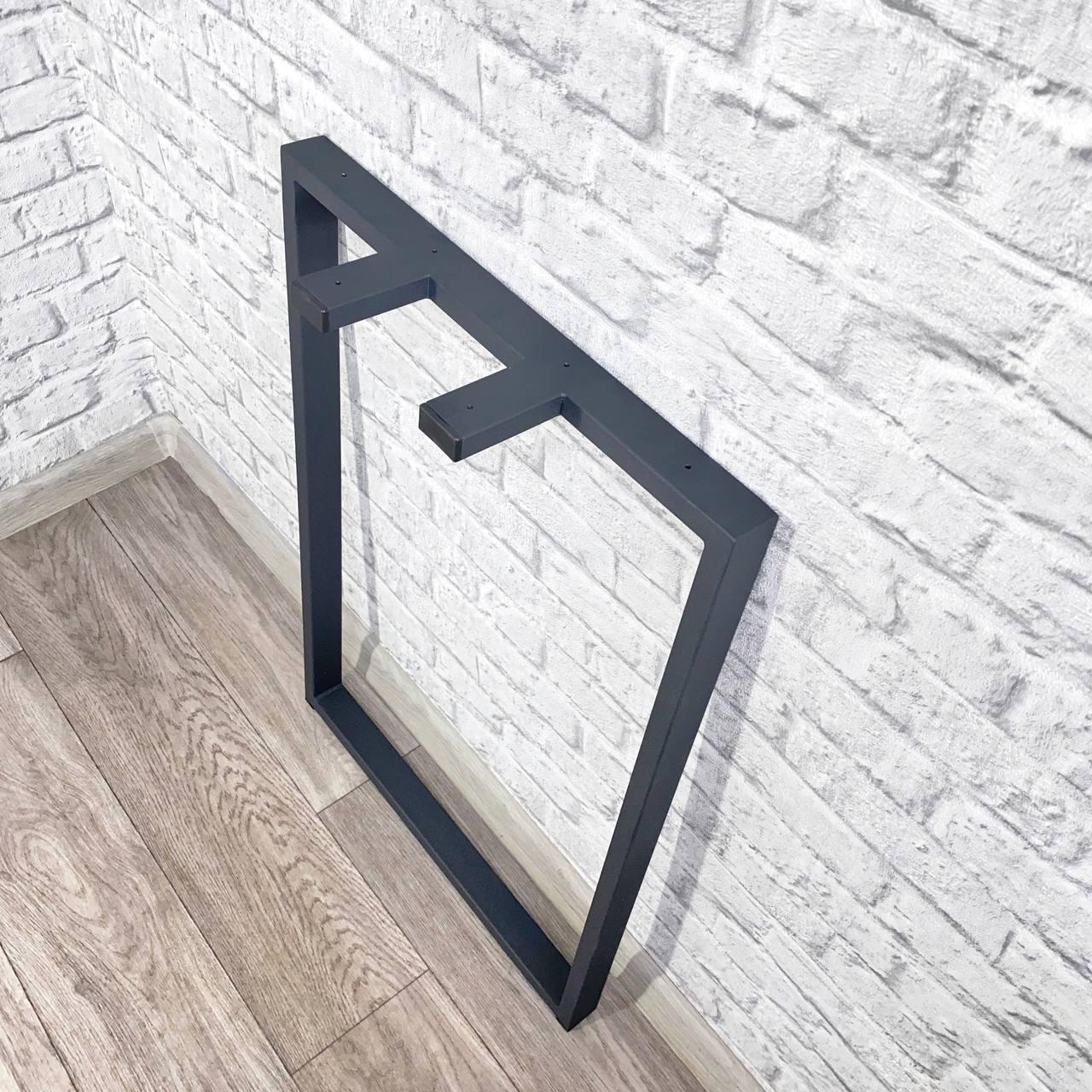 Опора для стола металлическая Krei Симпл 735х600 мм пр 40х20 мм Черный (ОП1144.60) - фото 2 Опора для стола металлическая Krei Симпл 735х600 мм пр 40х20 мм Черный (ОП1144.60) - фото 2