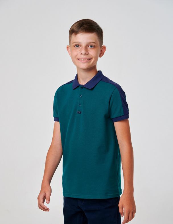 Футболка-поло для мальчика Smil Лакоста 170 см Зеленый (114882)