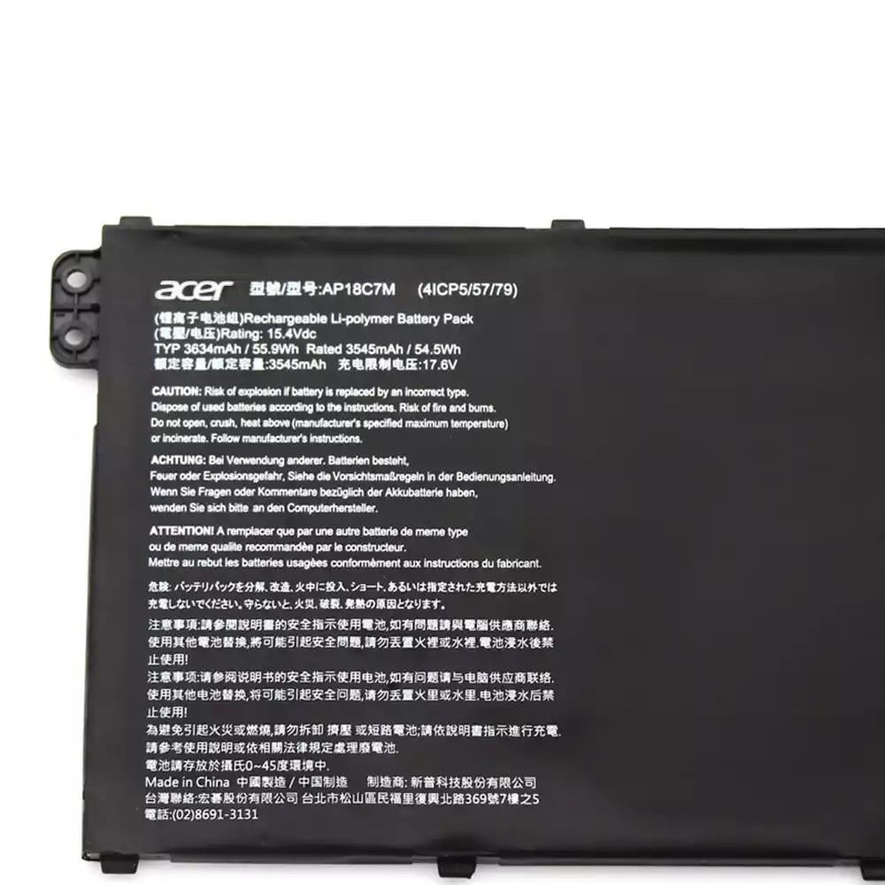 Акумулятор для ноутбука до ноутбука Acer Swift 5 SF514-54T SF514-54GT AP18C7M 15/4 V 55.9Wh - фото 2