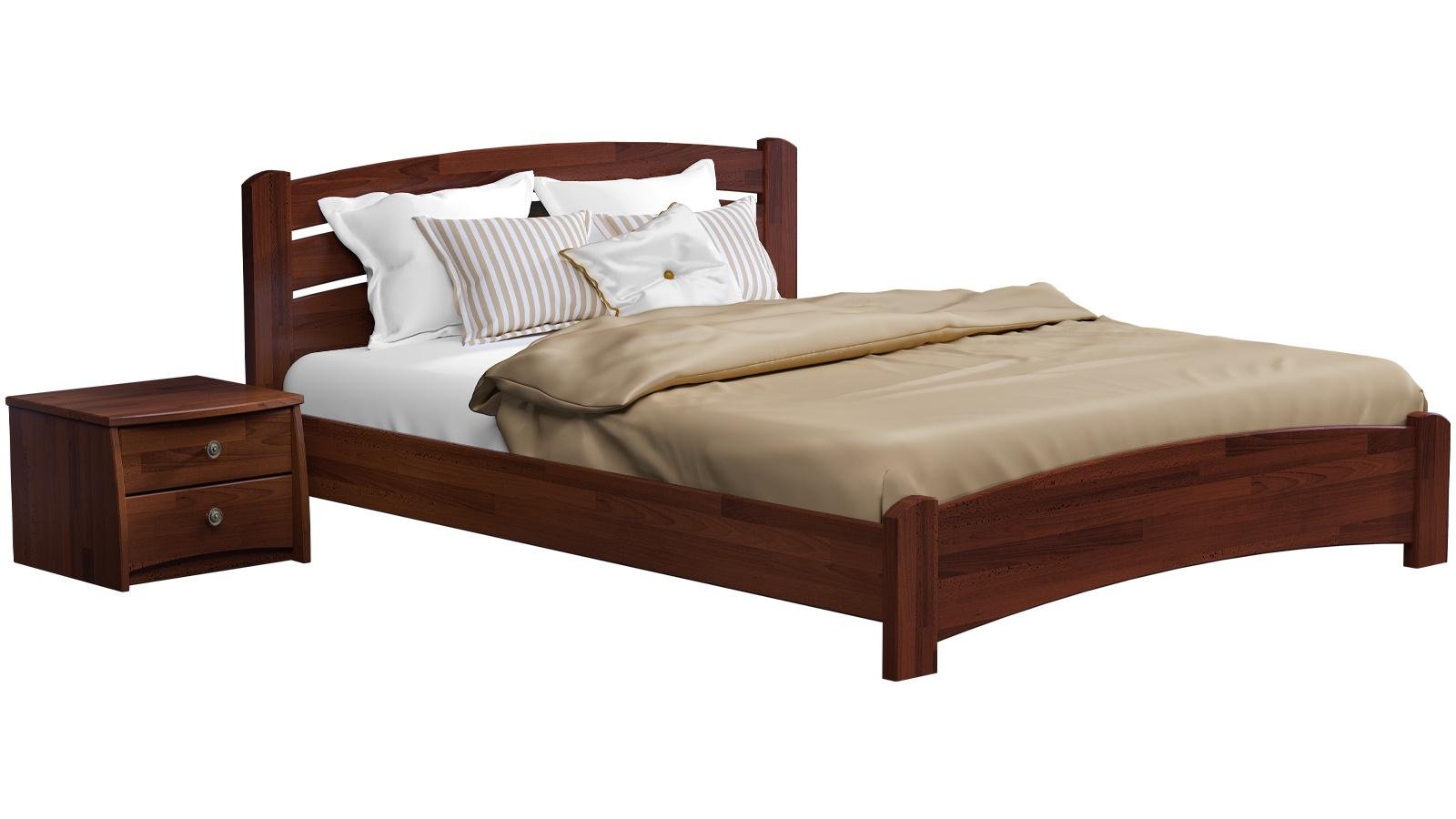 Кровать деревянная Венеция Люкс 140х190 см Каштан