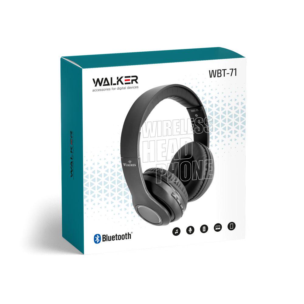 Навушники Bluetooth Walker WBT-71 Black (9876) - фото 3