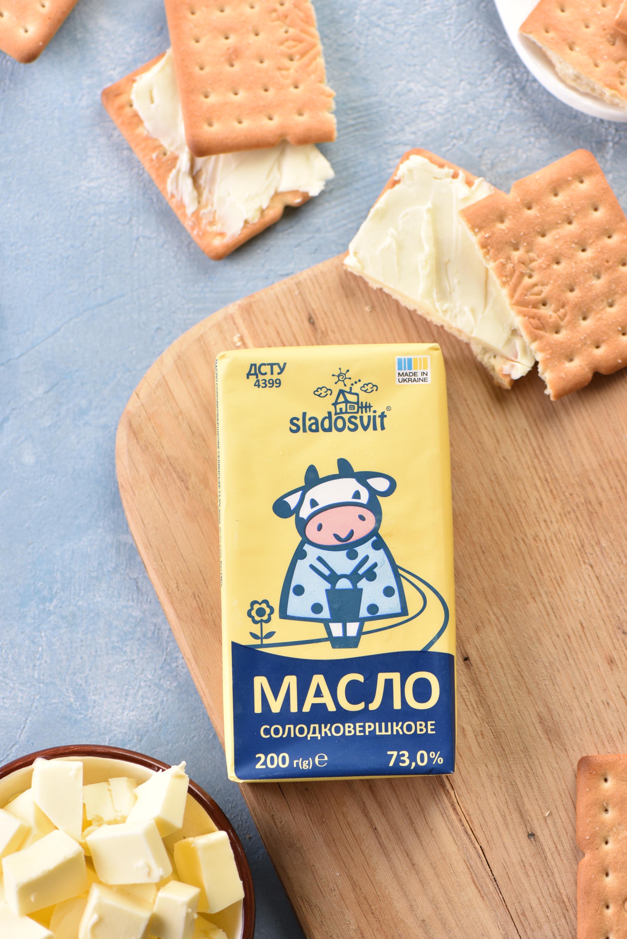 Масло солодковершкове Sladosvit 73% жиру селянське 200 г (33003766)