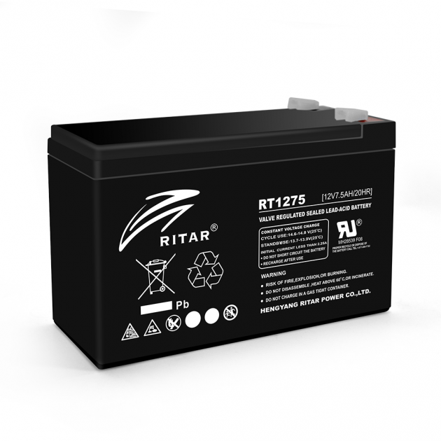 Батарея аккумуляторная AGM Ritar RT1275B 12 V 7,5 Ah Батарея аккумуляторная AGM Ritar RT1275B 12 V 7,5 Ah