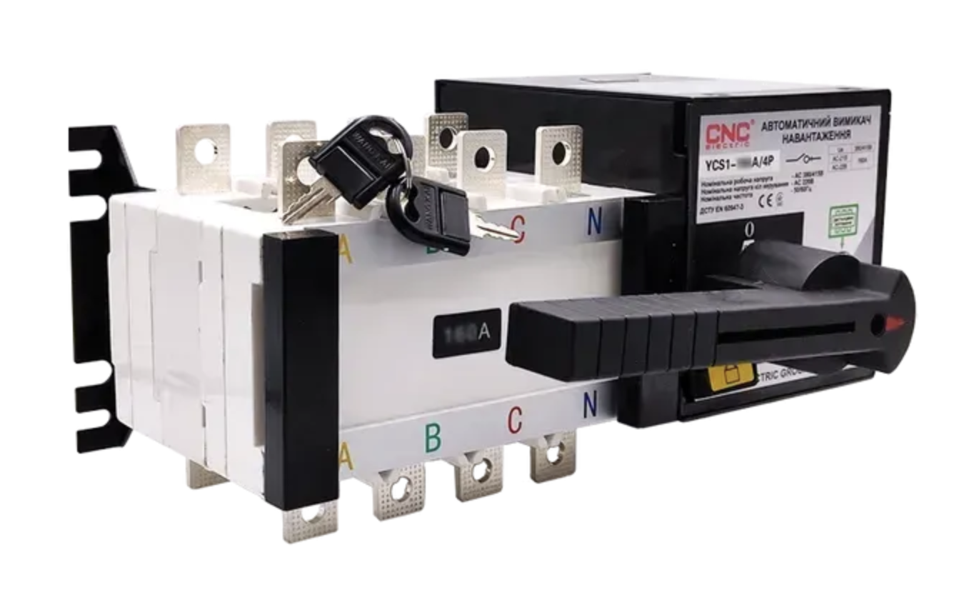 Автоматический выключатель перегрузной нагрузки CNC YCS1-250А/4Р АС415V (00000064203)