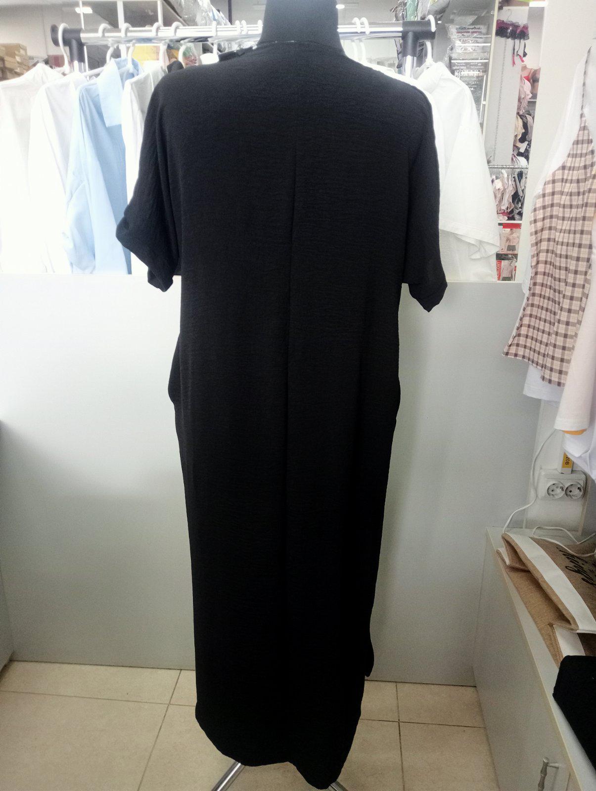 Сукня з оригінальним принтом р. 48-52 Чорно-білий (00215) - фото 2