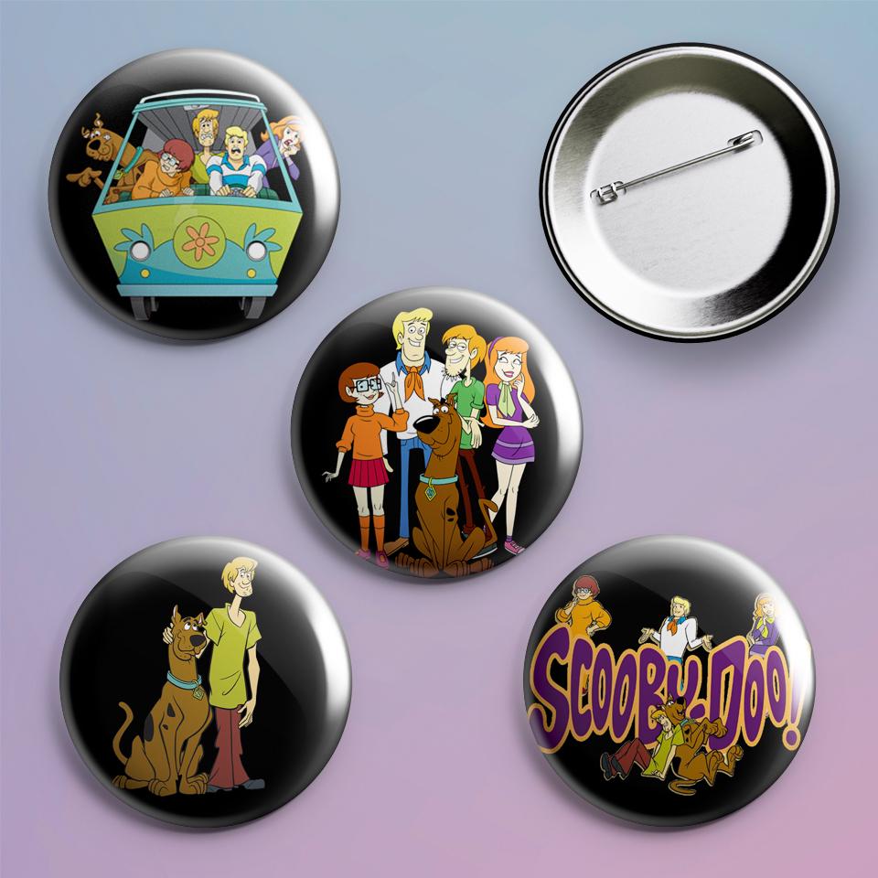 Значки на рюкзак с принтом Scooby-Doo 4 шт.