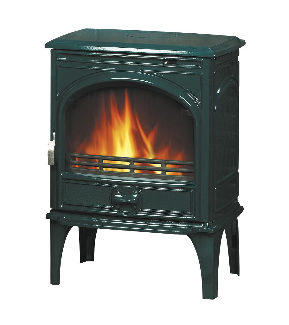 Печь-камин чугунная Dovre CLASSIC 425 GM многотопливная на дровах и угле 8 кВт