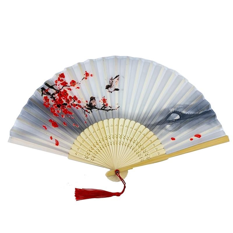 Веер деревянный 21х37 см Серый (C4056)