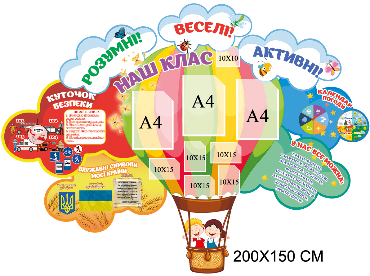 Стенд Наш класс Воздушный шар - фото 2