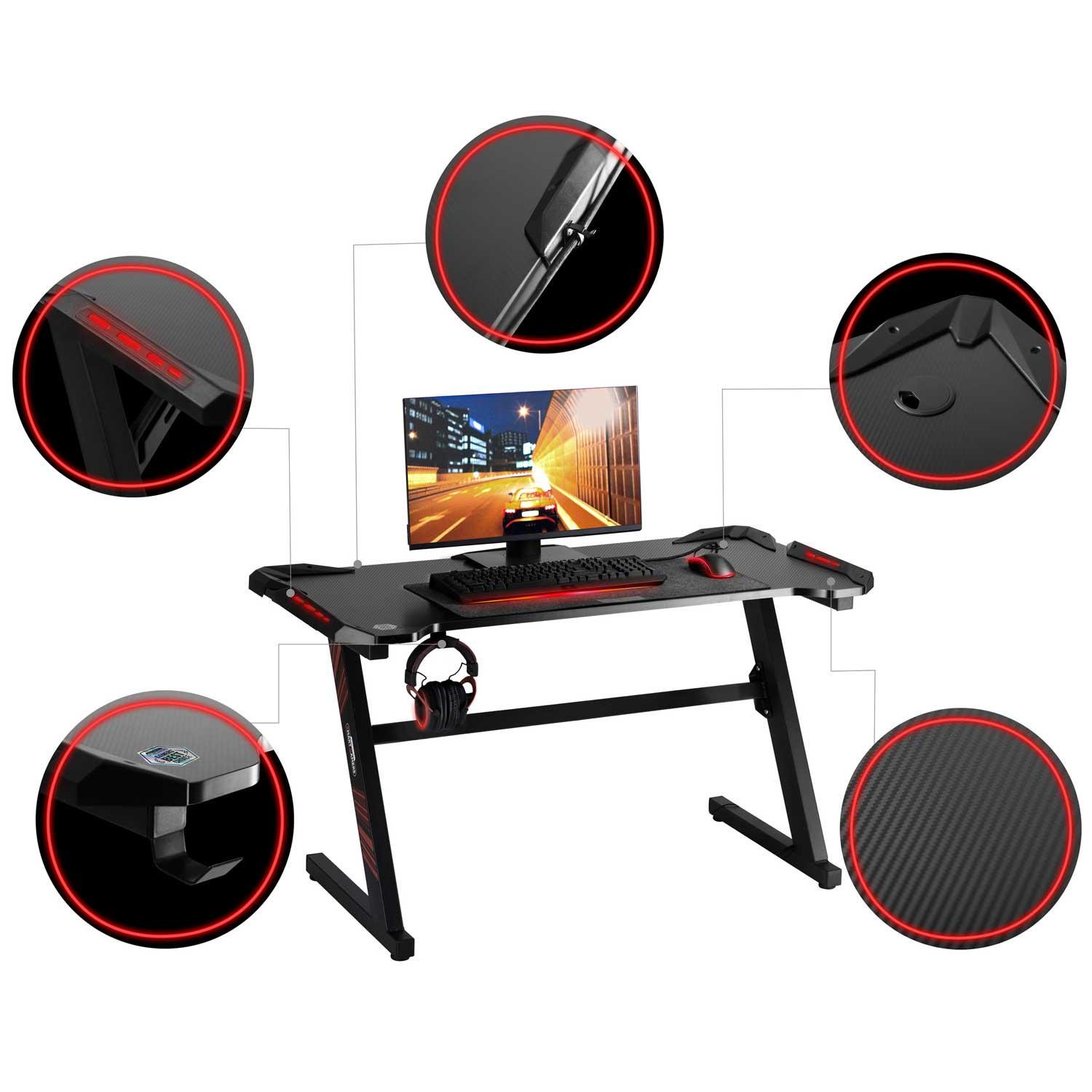 Геймерський стіл Smart Gamers 258001 CRIT (9355) - фото 4 Геймерський стіл Smart Gamers 258001 CRIT (9355) - фото 4