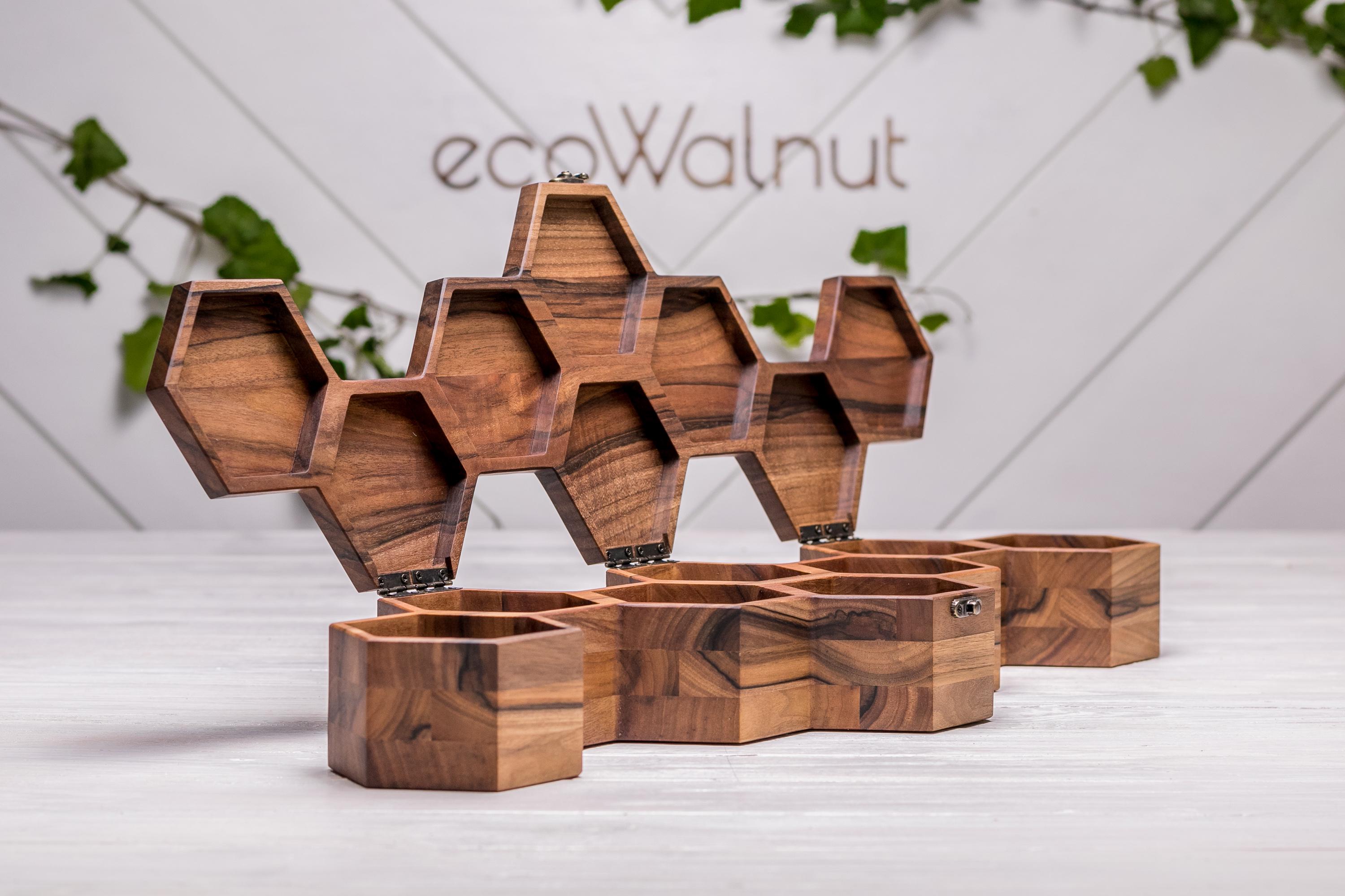 Скринька з логотипом EcoWalnut для зберігання годинників (EB-16.8.2) - фото 15