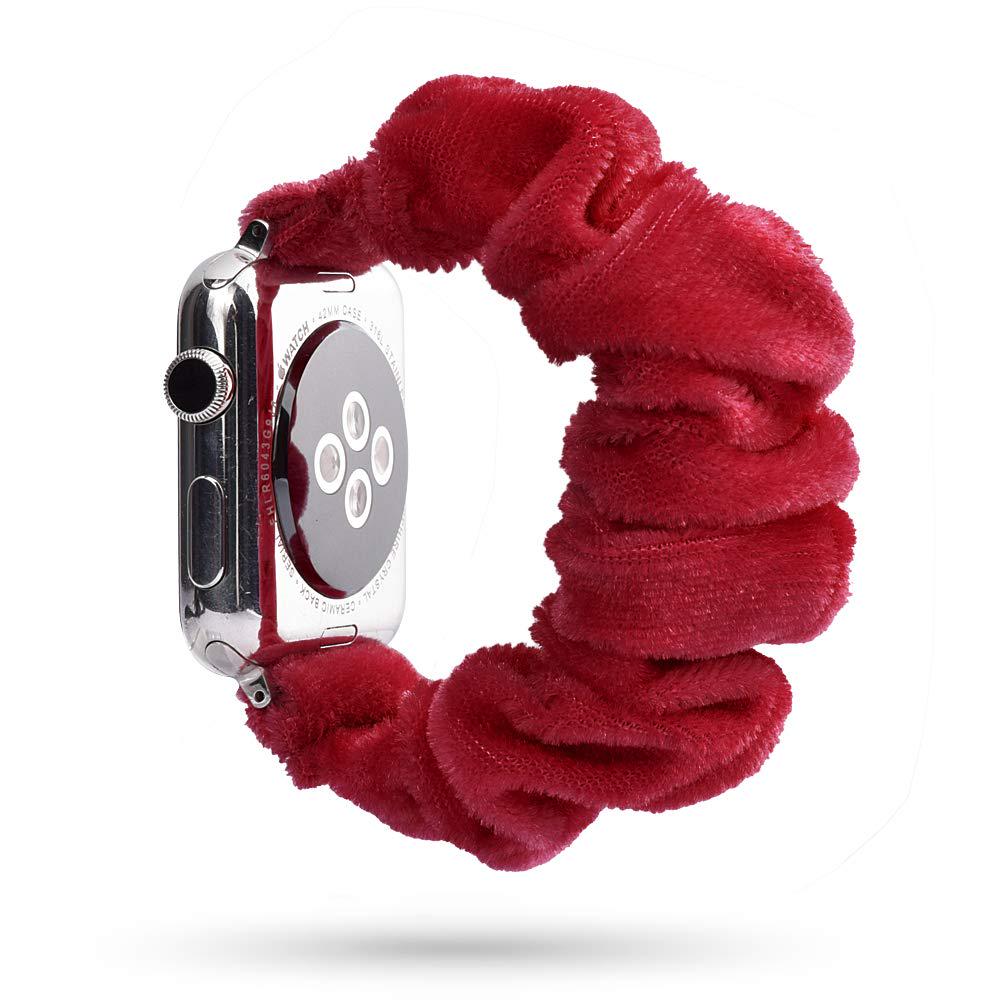 Ремешок для Apple Watch + резинка для волос 42-44 мм Красный
