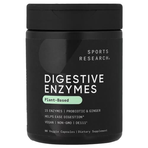 Энзимы Sports Research Digestive Enzymes + Probiotic 90 Veggie Capsules (SRE-09020)
