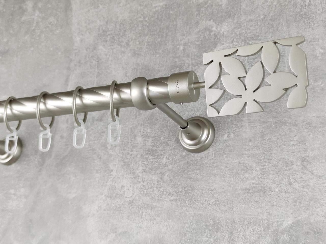 Карниз MStyle металлический для штор однорядный Делия 25 мм крученый 160 см Сатин (5018950)