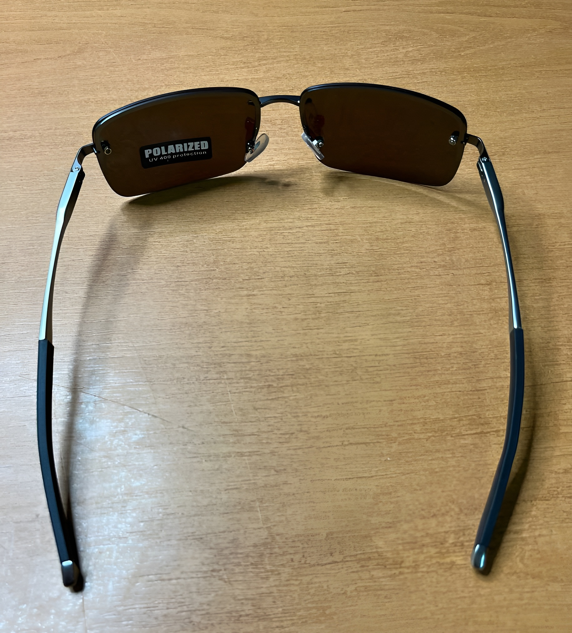 Сонцезахисні окуляри чоловічі Polaroid поляризаційні UV400 антиблікові квадратні Темно-сірий/Блакитний (479c1208) - фото 6