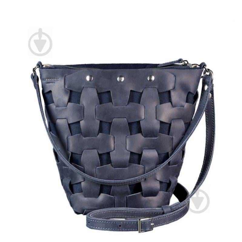 Кожаная плетеная женская сумка BlankNote Пазл Crazy Horse M Синяя (BN-BAG-32-nn) Кожаная плетеная женская сумка BlankNote Пазл Crazy Horse M Синяя (BN-BAG-32-nn)