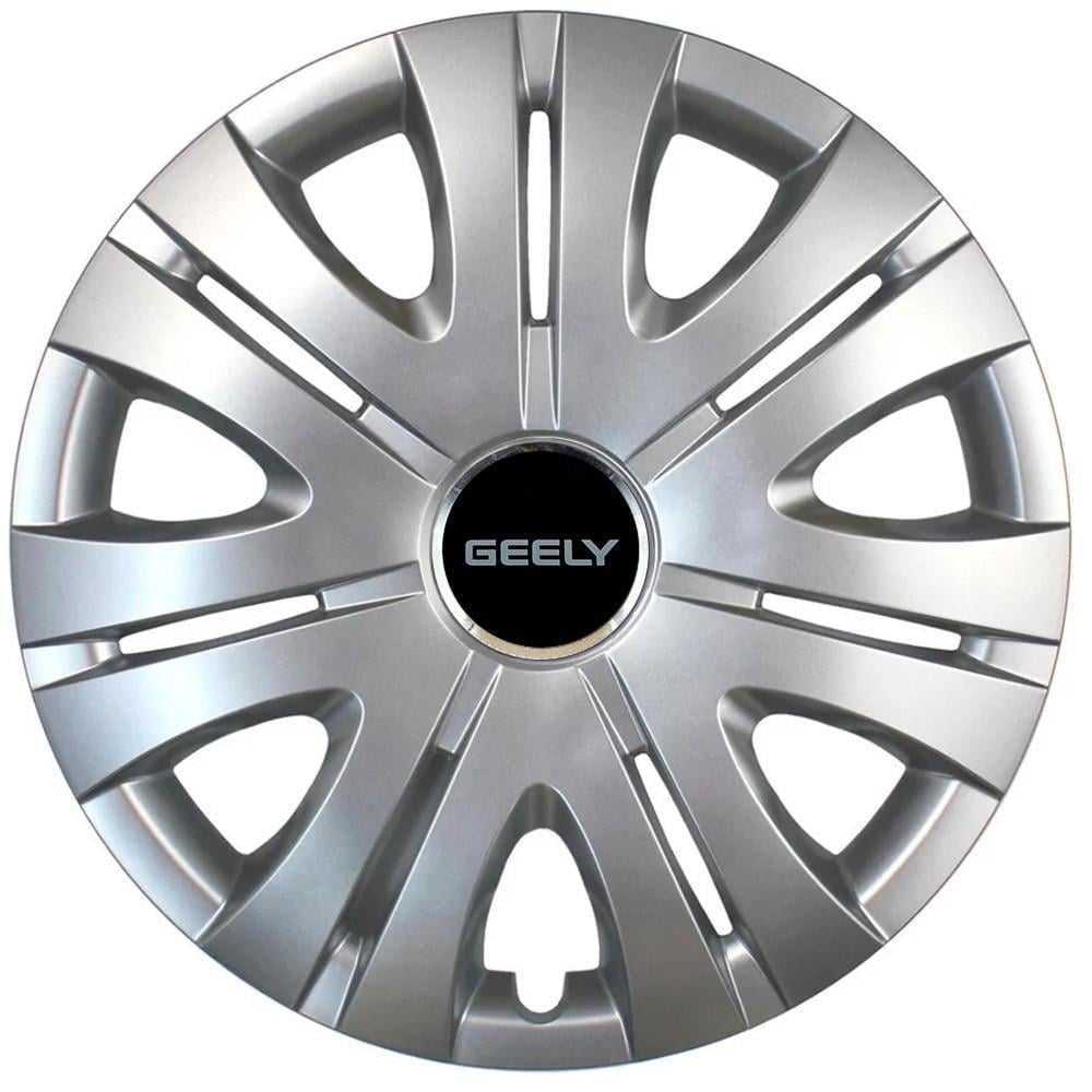 Ковпаки SJS 408 з логотипом Geely R16 4 шт. Сріблястий (2789080317)