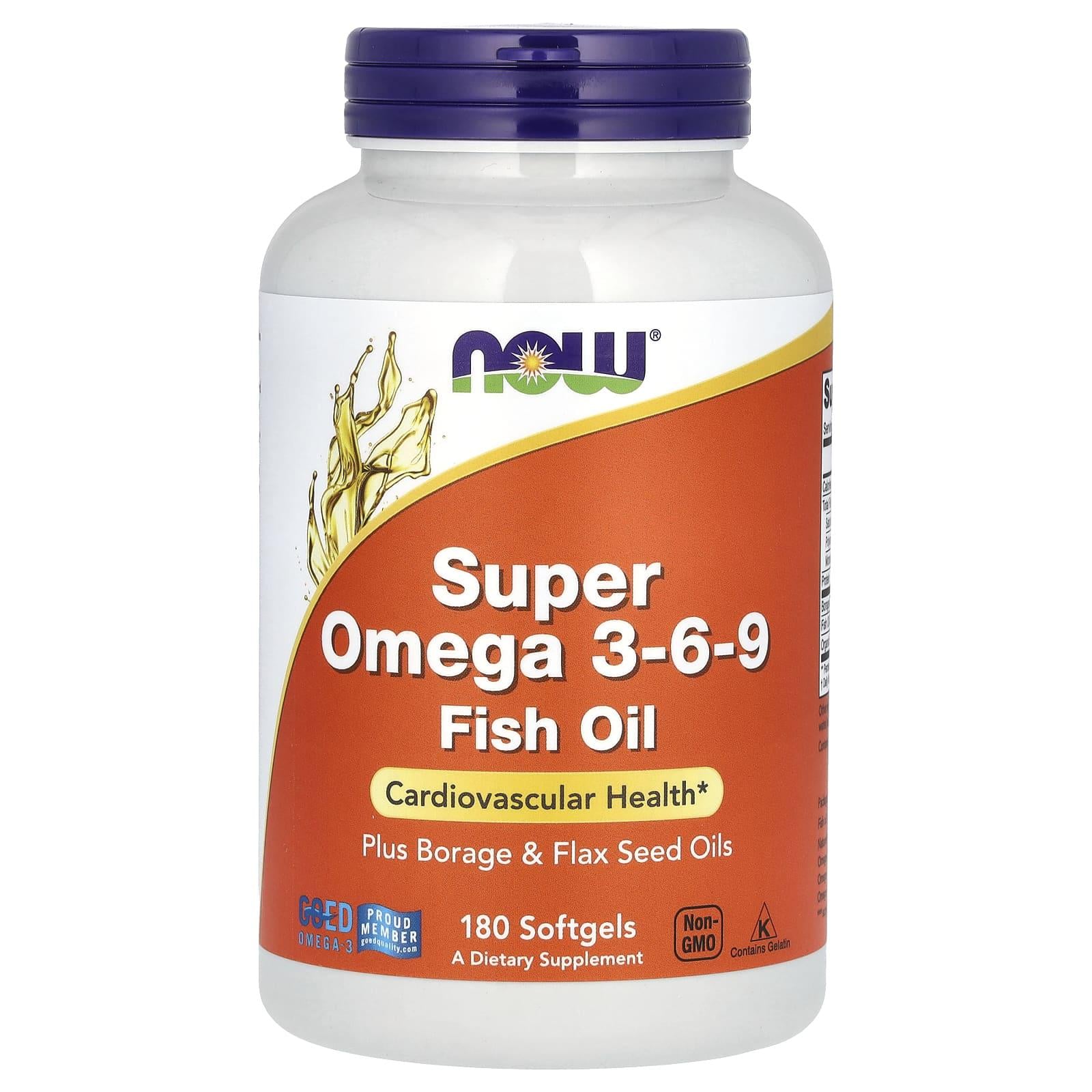 Риб'ячий жир Now Foods Super Omega 3-6-9 1200 мг 180 гелевих капсул (FO-0001)