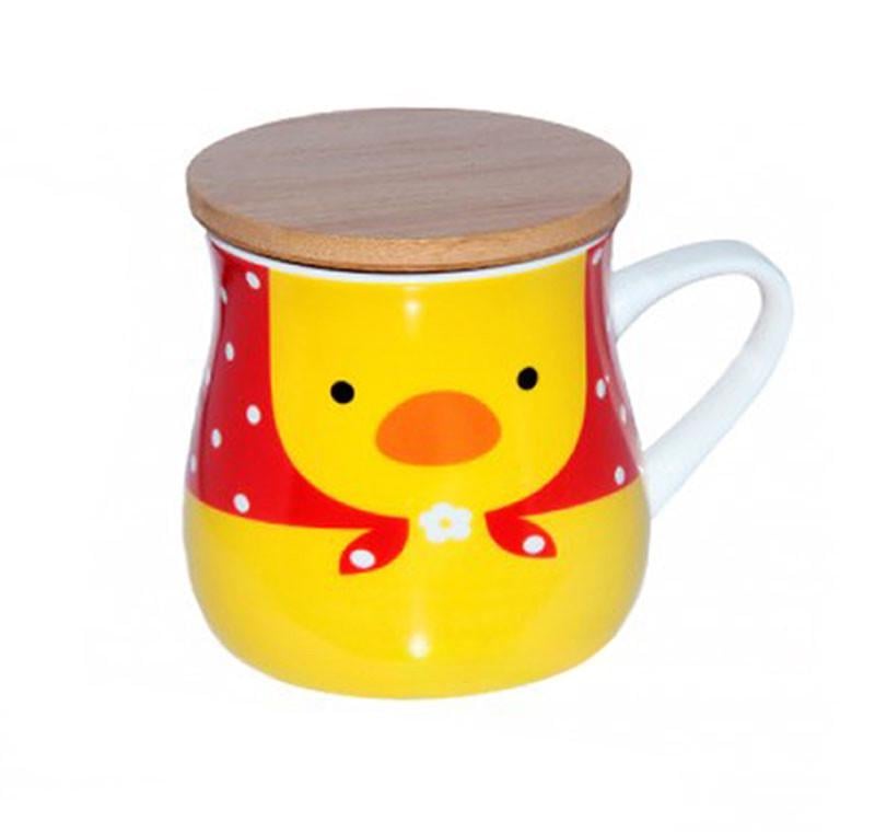 Кружка с бамбуковой крышкой Love Cup 450 мл Желтый (21-жов-35191-9) Кружка с бамбуковой крышкой Love Cup 450 мл Желтый (21-жов-35191-9)