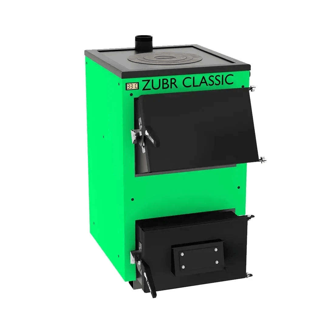Котел твердотопливный с плитой ZUBR Classic Termo 10 кВт (zubr-classic-termo10-pl)