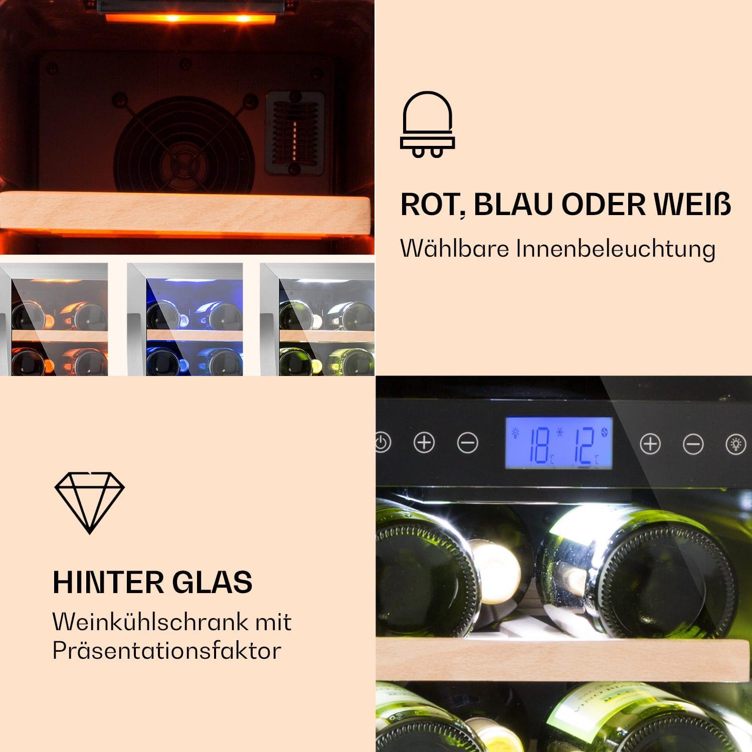 Винний холодильник вбудований KLARSTEIN Vinovilla 17 Built-In Duo (10032030) - фото 6 Винний холодильник вбудований KLARSTEIN Vinovilla 17 Built-In Duo (10032030) - фото 6